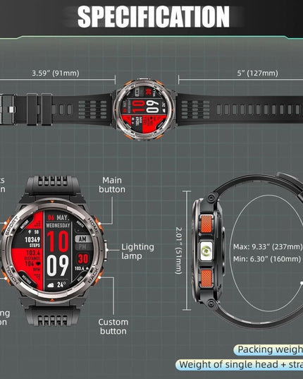 KE5 Military Smartwatch – The Ultimate Rugged Companion