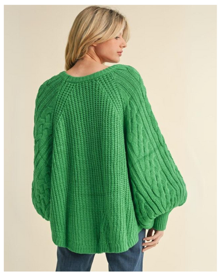 Oversized Cable Knit Sweater for Women
