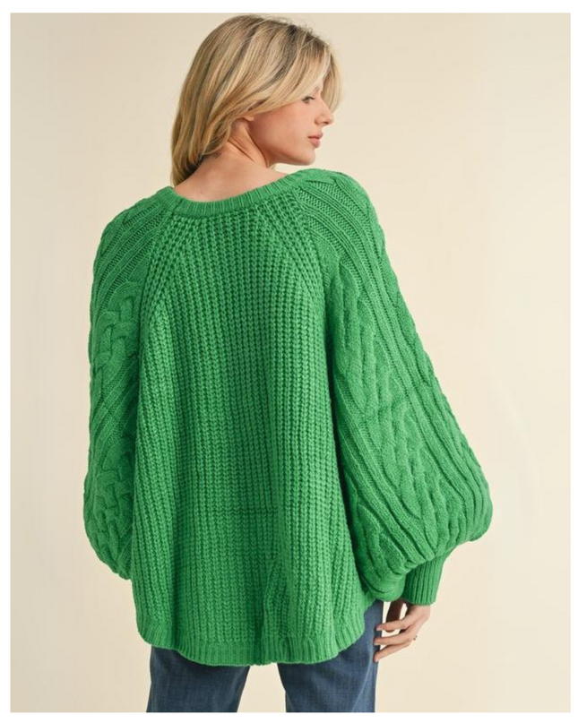 Oversized Cable Knit Sweater for Women