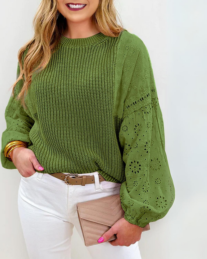 Beaty Green Pullover Sweater