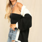 Open Front Chunky Knit Cardigan