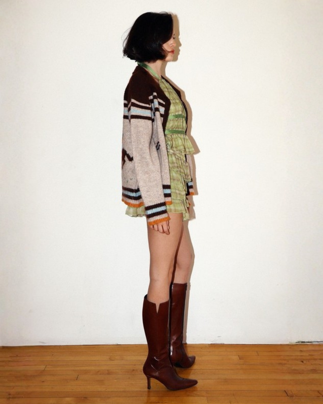 Cowboy Desert Knit Zip Cardigan