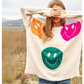 Happy Faces Sweater - Multi-Color Smiley Knit