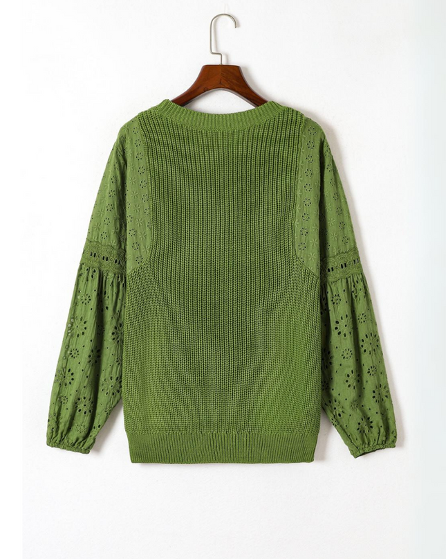 Beaty Green Pullover Sweater