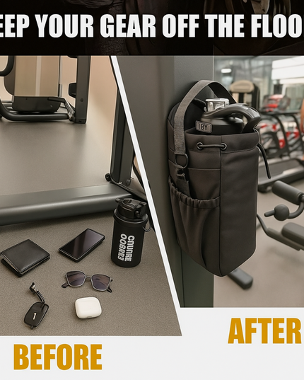 GYMVAULT – La bolsa magnética para botellas