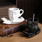 Zen Coffee cup - Face Design Mug with Hand-Shaped Holder Set