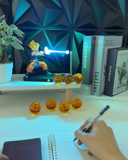 Kamehameha Goku LED Lamp – Light-Up Action Figure Decor