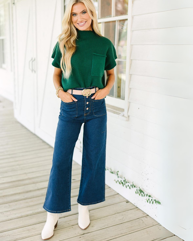 BH Pocket Knit Short Sleeve Sweater