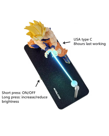 Kamehameha Goku LED Lamp – Light-Up Action Figure Decor