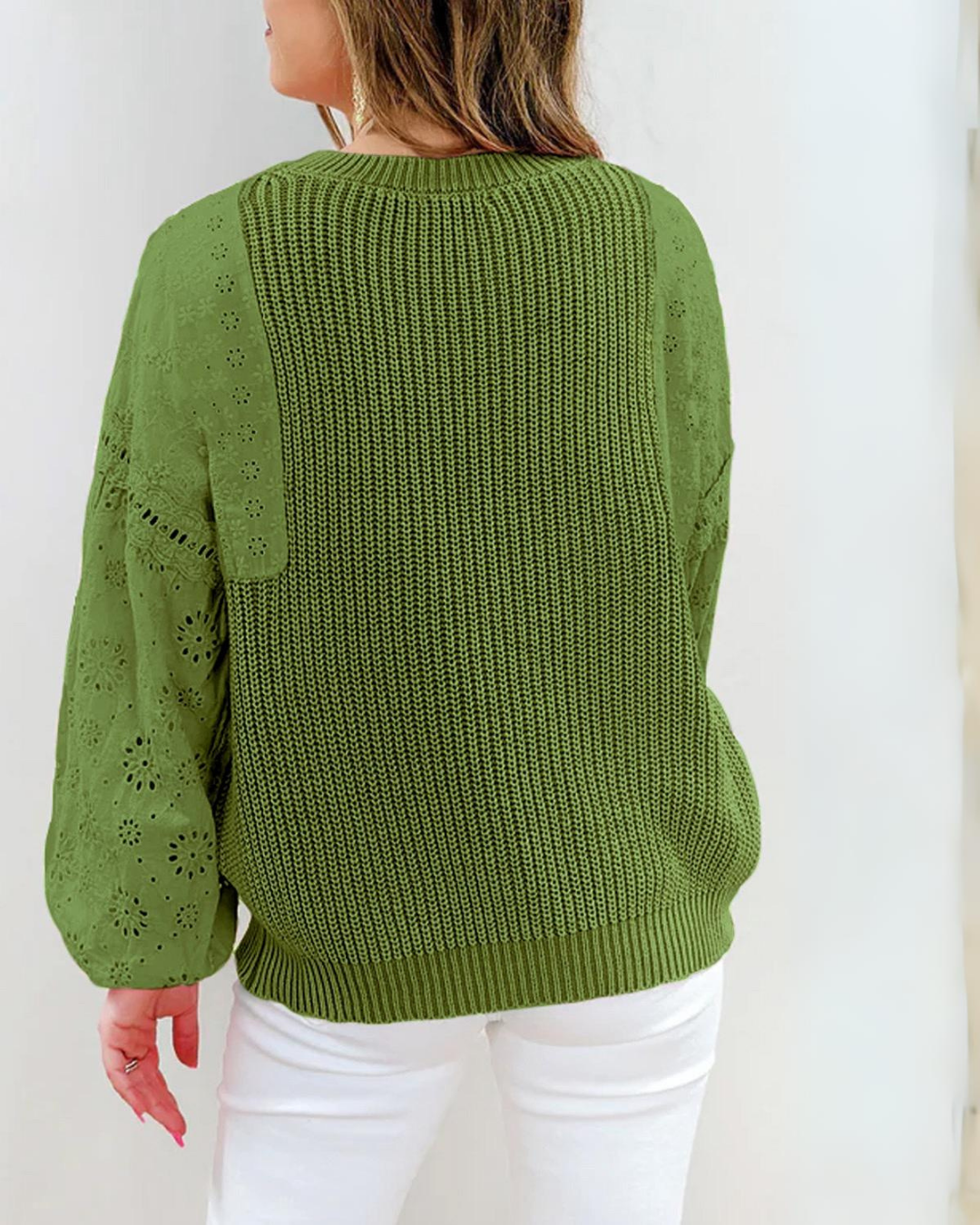 Beaty Green Pullover Sweater