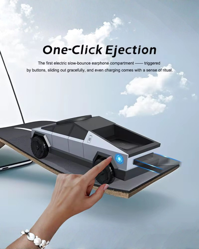 Cybertruck 3-in-1 Wireless Charging Station – Fast Charger for iPhone, AirPods & Apple Watch