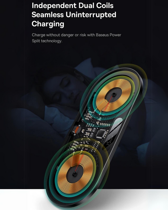 Digital Led 2 in 1 Wireless Power Bank