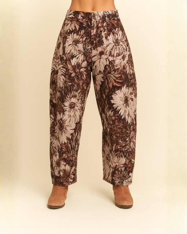 Vintage Tapestry Wide-Leg Trousers
