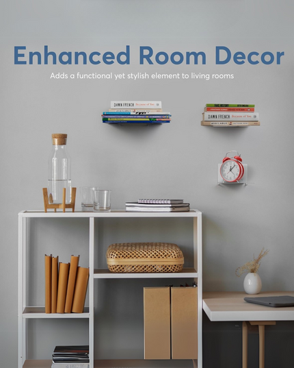 Estantes flotantes de pared: juego de 4 para una organización elegante y minimalista