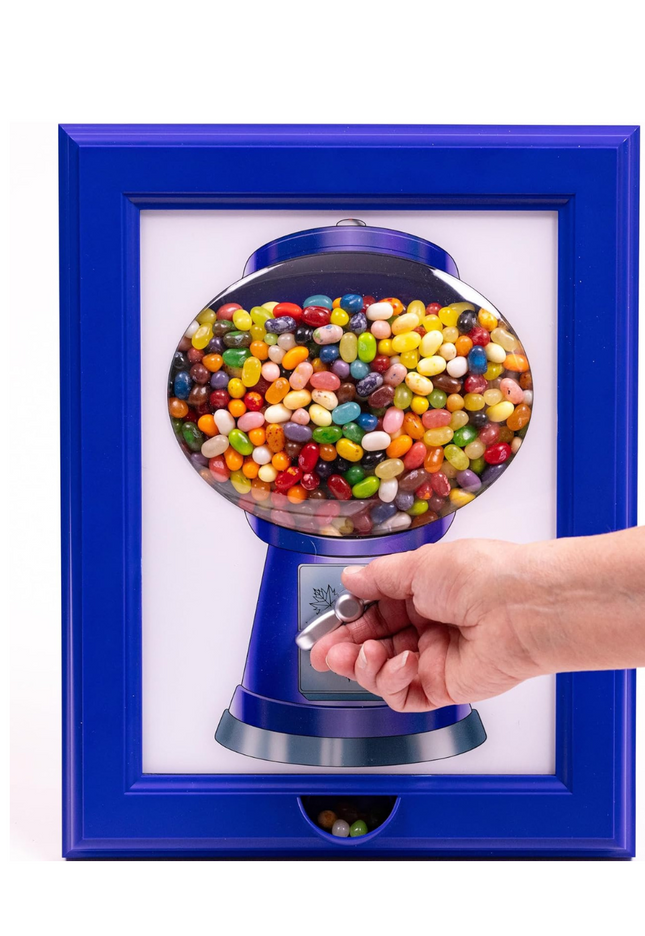 Eye Candy Frame – Fun Wall-Mounted Candy Dispenser for Jellybeans, Gumballs & Treats