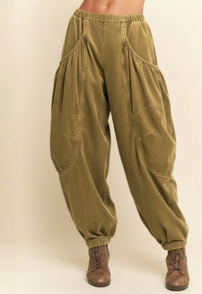 Corduroy Cargo Joggers – Wide Pocket Streetwear Pants