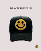 Black Solid Trucker