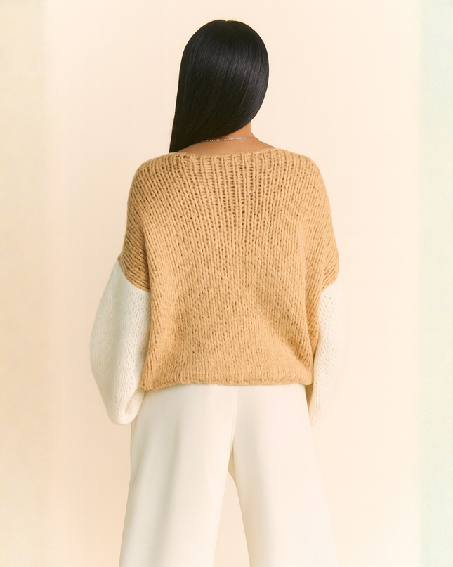Rainbow Amour Knit Sweater – Oversized Letter Graphic Pullover