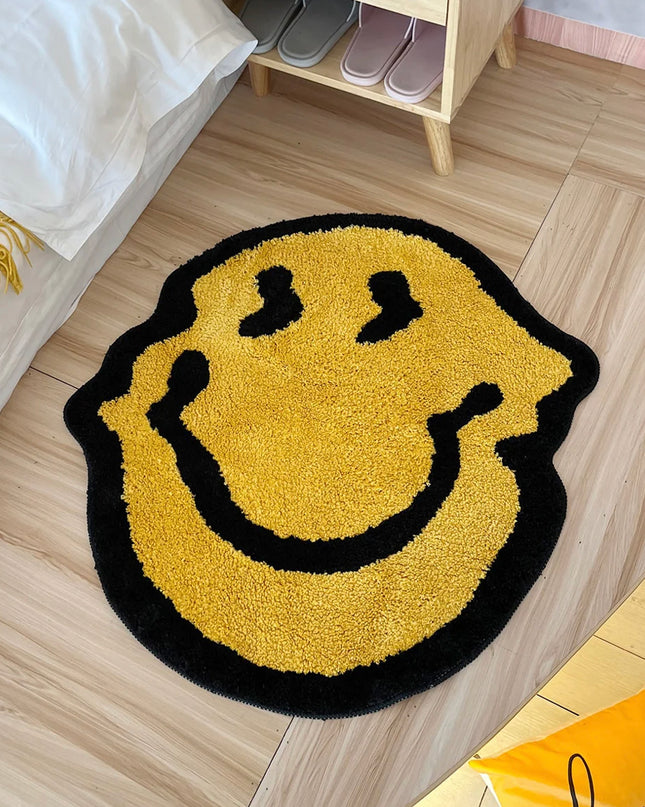 Distorted Smiley Rug: Unique and Playful Home Decor