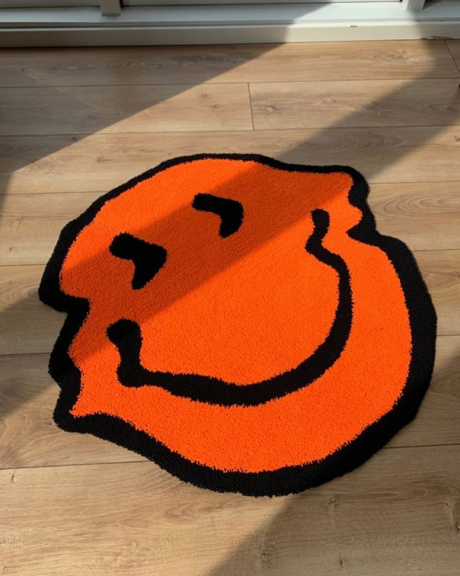 Distorted Smiley Rug: Unique and Playful Home Decor
