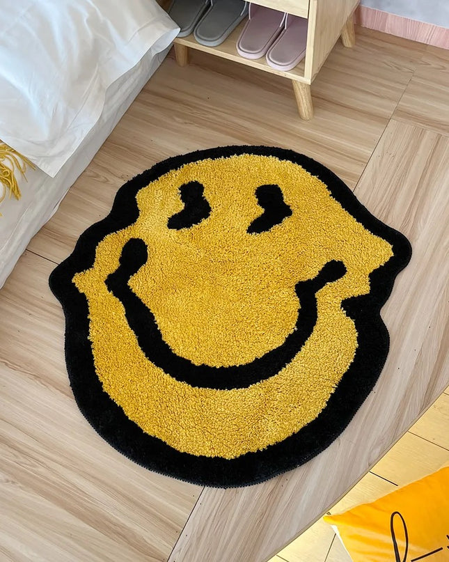 Distorted Smiley Rug: Unique and Playful Home Decor