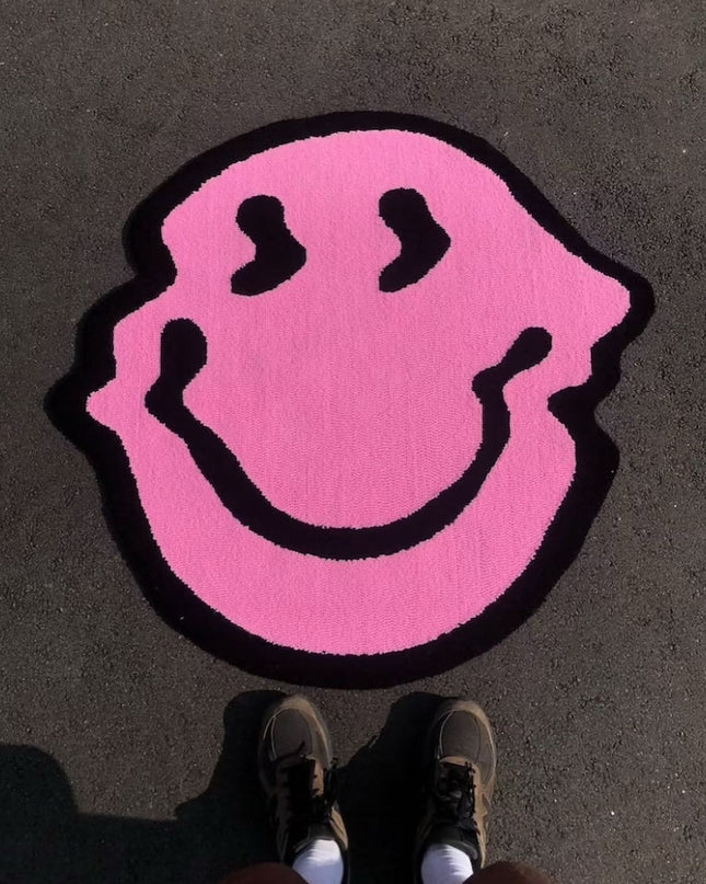 Distorted Smiley Rug: Unique and Playful Home Decor