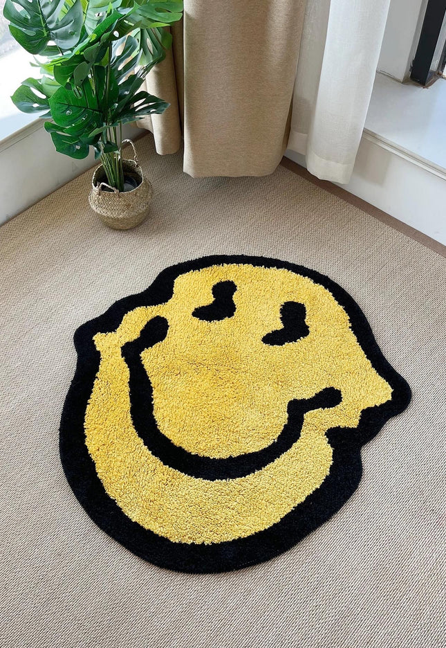 Distorted Smiley Rug: Unique and Playful Home Decor
