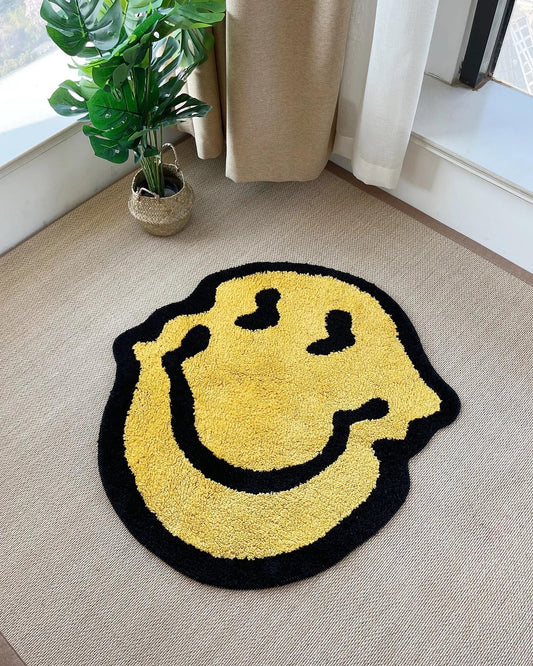 Distorted Smiley Rug: Unique and Playful Home Decor