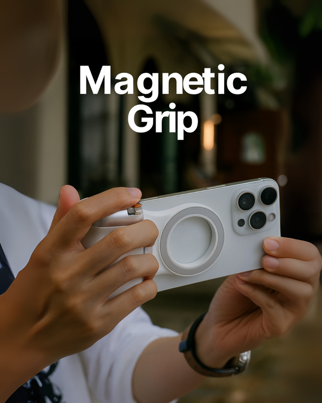 Empuñadura magnética Bluetooth para cámara: agarre universal para fotos de smartphones
